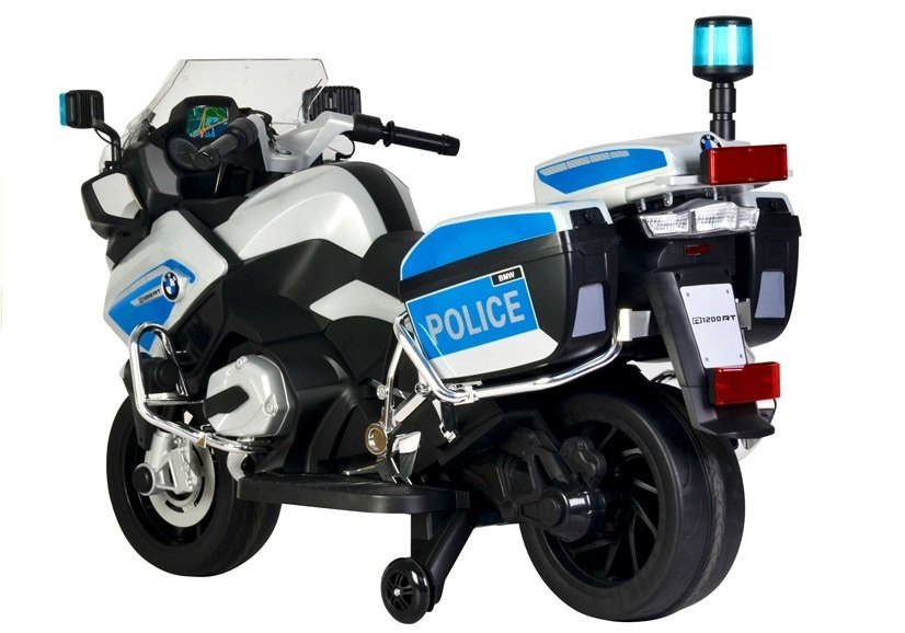 Motorcycle BMW Police Silver Headlight EVA Tires Motorcycle