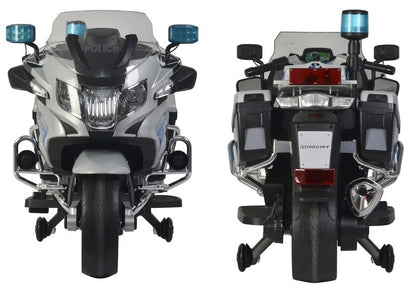 Motorcycle BMW Police Silver Headlight EVA Tires Motorcycle