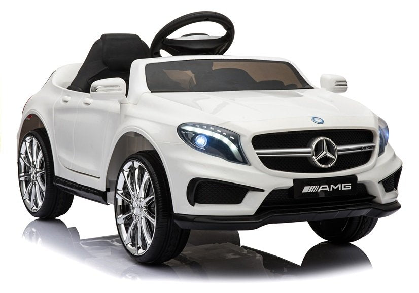 Children's vehicle Mercedes GLA 45 White EVA tires Leather seat 2x45W car