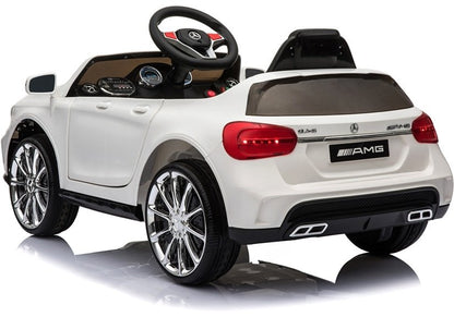 Children's vehicle Mercedes GLA 45 White EVA tires Leather seat 2x45W car