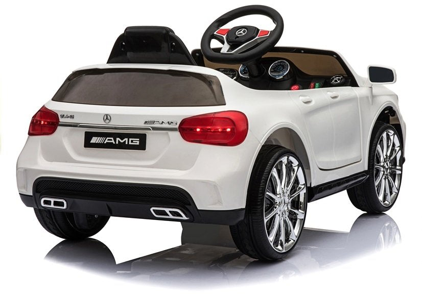 Children's vehicle Mercedes GLA 45 White EVA tires Leather seat 2x45W car