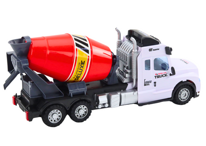 Remote-controlled RC concrete mixer truck with light and sound effects