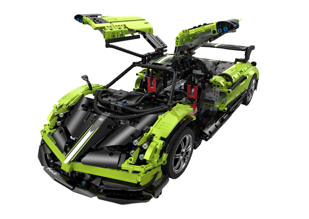 Bausteine Auto RC Rastar 1:8 Pagani Huayra BC Grün 2896 Elemente