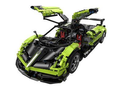 Bausteine Auto RC Rastar 1:8 Pagani Huayra BC Grün 2896 Elemente