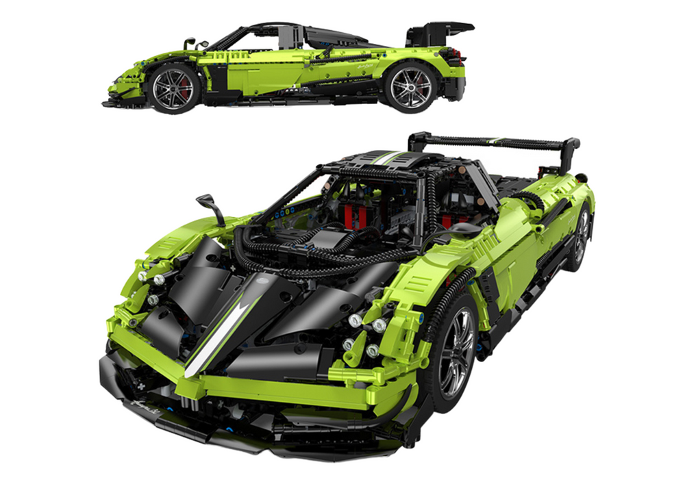 Bausteine Auto RC Rastar 1:8 Pagani Huayra BC Grün 2896 Elemente