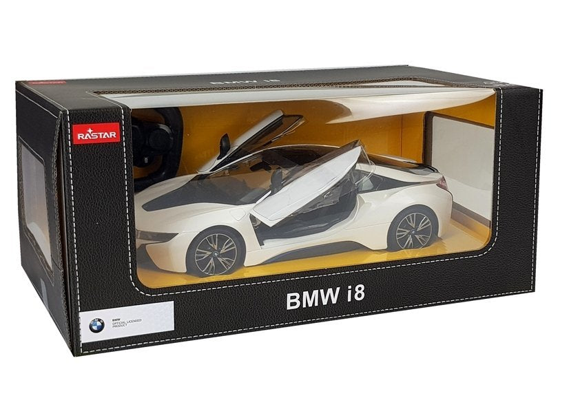 Auto R/C BMW i8 Rastar 1:14 Weiße automatische Türen
