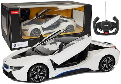Auto R/C BMW i8 Rastar 1:14 Weiße automatische Türen