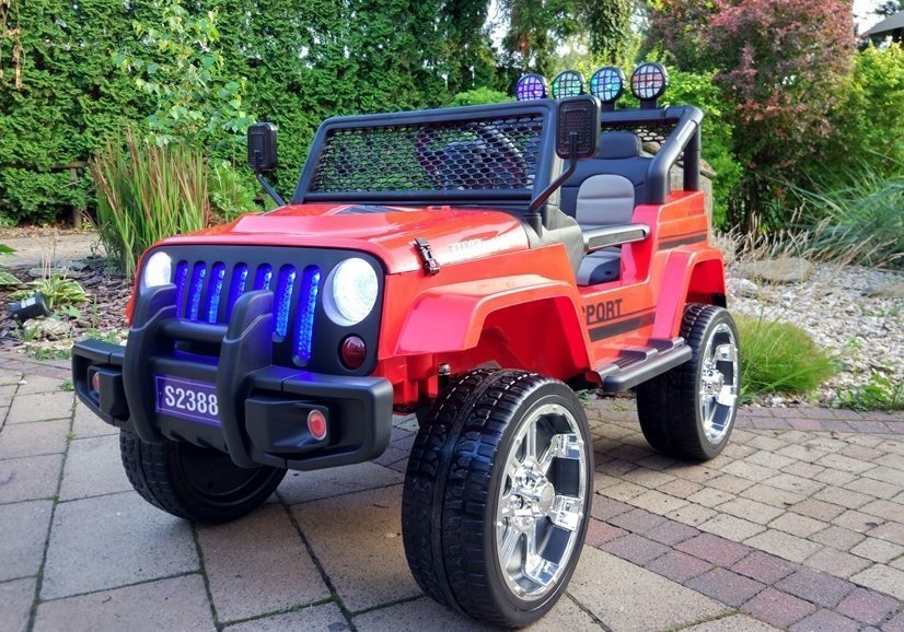 Electric Car for Children S2388 Off-Road Jeep Red 2.4G EVA Tires 2x45W
