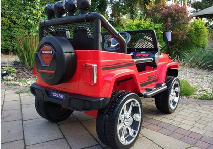 Electric Car for Children S2388 Off-Road Jeep Red 2.4G EVA Tires 2x45W