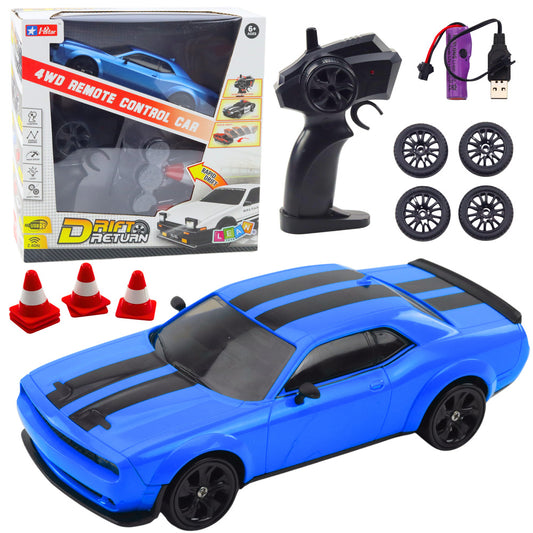 Sportwagen Drift Austauschbare Räder Ferngesteuerter RC 4WD Blue Sport