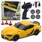 Sport-Drift-Auto mit austauschbaren Rädern, ferngesteuertem RC-Allradantrieb, gelb