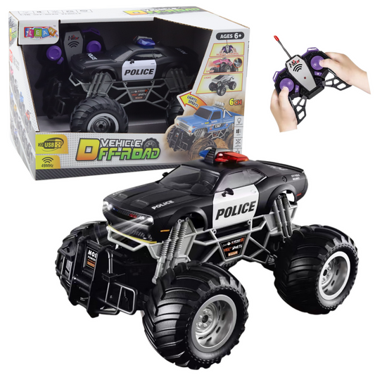 Ferngesteuertes Polizei-Geländewagen RC 1:16, Lichter Rauch