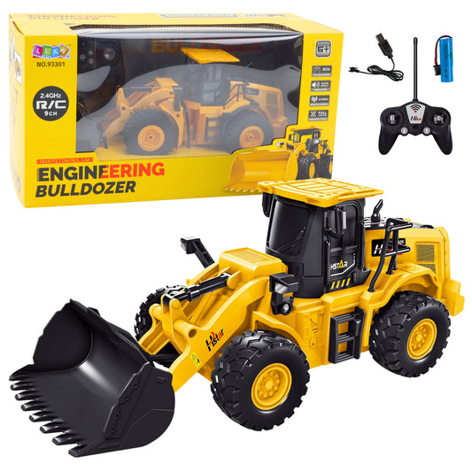 Ferngesteuerter RC-Bagger Bulldozer 2.4G 9CH Gelb