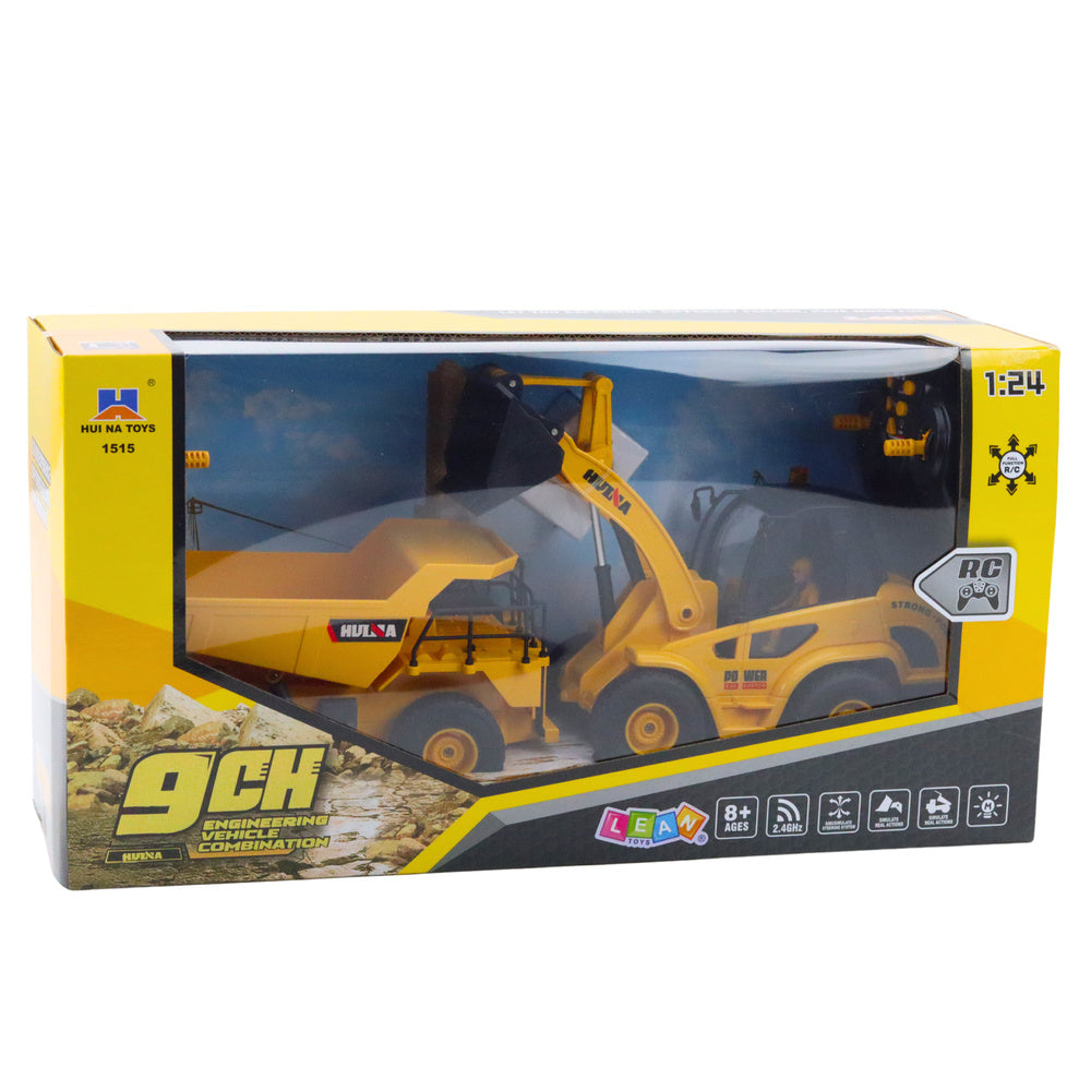 Set Lader Bulldozer Muldenkipper 1:24 Ferngesteuertes RC 2in1