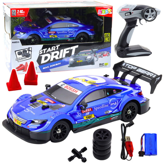 Drift Car Rennwagen RC Blau 30km/h 1:16
