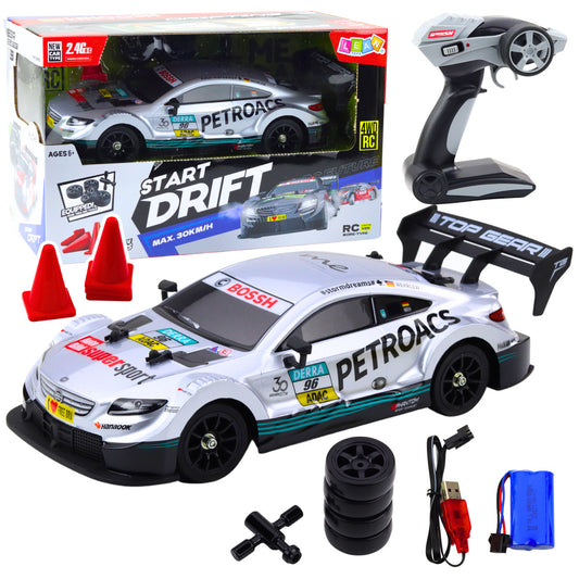 Drift Car Racing RC Silber 30km/h 1:16