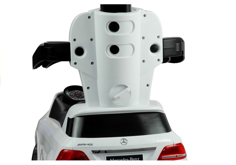Ride-on vehicle with push bar White 3288 Switch on the steering wheel Mercedes