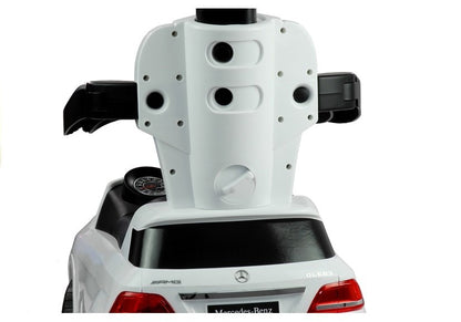 Ride-on vehicle with push bar White 3288 Switch on the steering wheel Mercedes