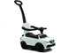 Ride-on vehicle with push bar White 3288 Switch on the steering wheel Mercedes
