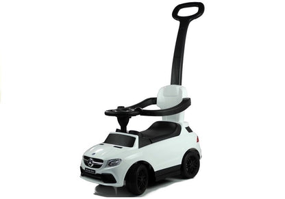 Ride-on vehicle with push bar White 3288 Switch on the steering wheel Mercedes