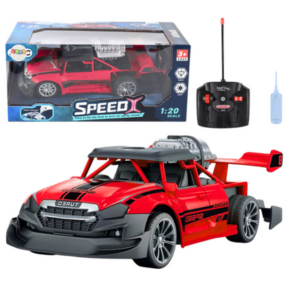 RC Ferngesteuertes Auto 1:20 Lichter Raucheffekt Rot