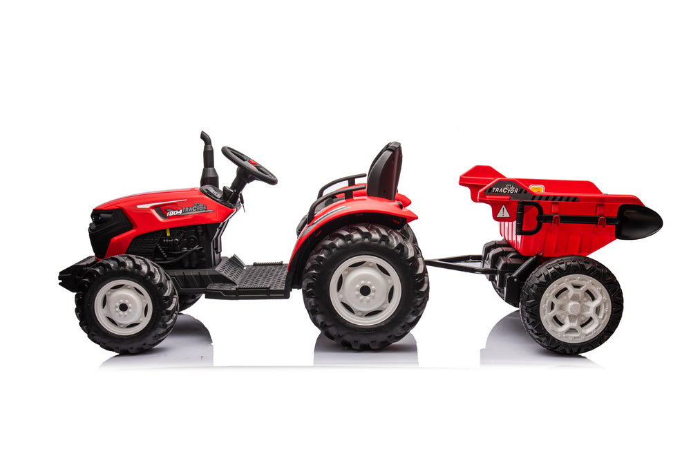 Elektro Kindertraktor 24V Rot mit Anhänger