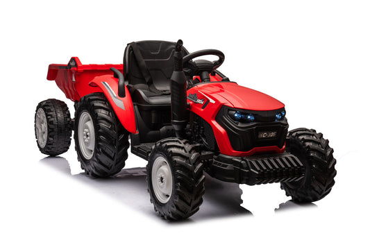 Elektro Kindertraktor 24V Rot mit Anhänger