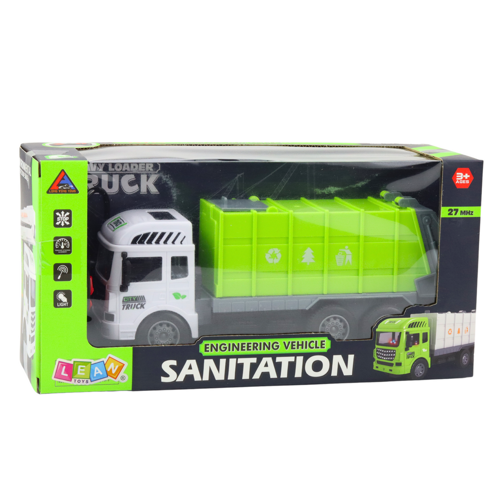 RC Müllwagen Ferngesteuert Hellgrün 1:24