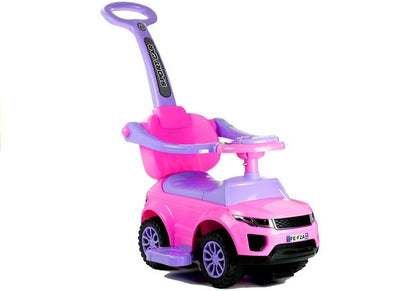 Rutschauto mit Schiebestange 614W Rosa Sport Car Auto