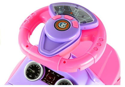 Rutschauto mit Schiebestange 614W Rosa Sport Car Auto