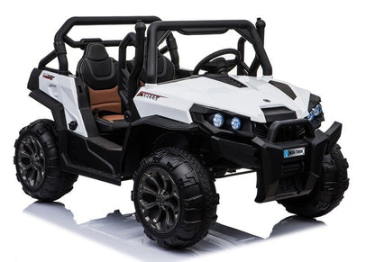 Elektro Kinderauto Buggy WXE-8988 Weiß EVA-Reifen Ledersitz LED Frontscheinwerfer 2.4G Auto