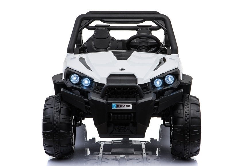 Elektro Kinderauto Buggy WXE-8988 Weiß EVA-Reifen Ledersitz LED Frontscheinwerfer 2.4G Auto