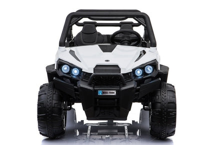 Elektro Kinderauto Buggy WXE-8988 Weiß EVA-Reifen Ledersitz LED Frontscheinwerfer 2.4G Auto