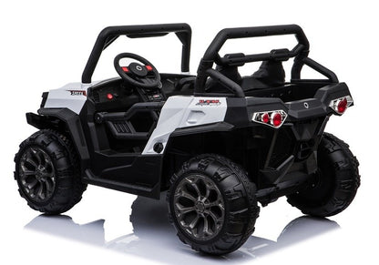 Elektro Kinderauto Buggy WXE-8988 Weiß EVA-Reifen Ledersitz LED Frontscheinwerfer 2.4G Auto