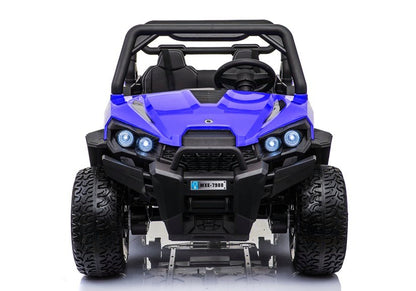 Elektro Kinderauto Buggy WXE-8988 Blau EVA-Reifen Ledersitz LED Frontscheinwerfer 2.4G Auto