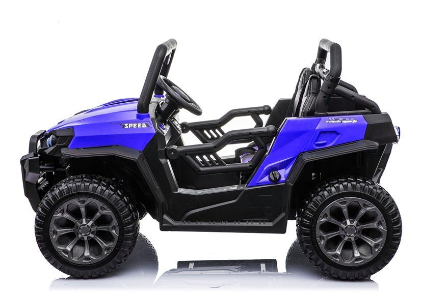 Elektro Kinderauto Buggy WXE-8988 Blau EVA-Reifen Ledersitz LED Frontscheinwerfer 2.4G Auto