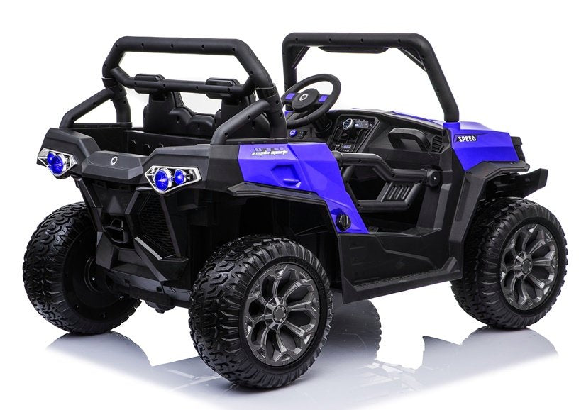 Elektro Kinderauto Buggy WXE-8988 Blau EVA-Reifen Ledersitz LED Frontscheinwerfer 2.4G Auto