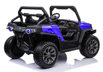 Elektro Kinderauto Buggy WXE-8988 Blau EVA-Reifen Ledersitz LED Frontscheinwerfer 2.4G Auto