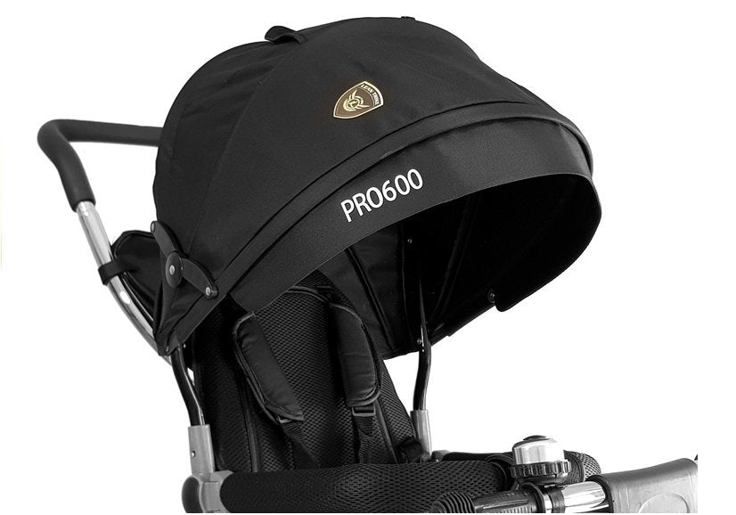 Tricycle PRO600 Black Handlebar Sunshade Shock Absorber Children's Tricycle