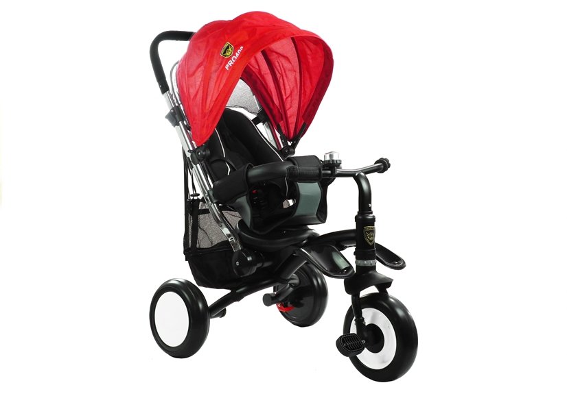 Tricycle PRO400 Red reclining function handlebar foam wheels children's tricycle