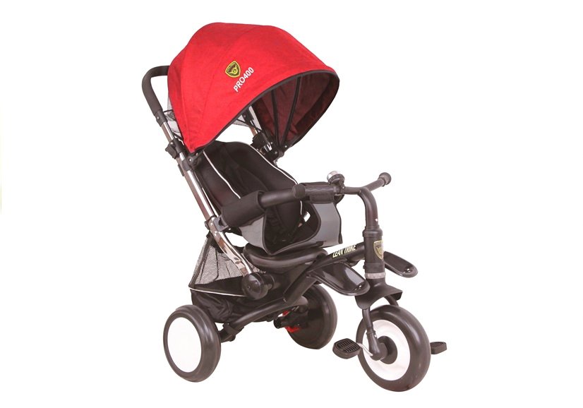 Tricycle PRO400 Red reclining function handlebar foam wheels children's tricycle