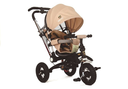 Dreirad PRO700 Creme Liegefunktion Klingel Lenkstange Kinderdreirad