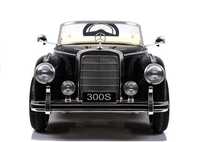 Kinderfahrzeug Mercedes-Benz 300S Schwarz lackiert Ledersitz EVA-Reifen Auto