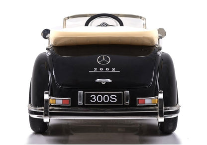Kinderfahrzeug Mercedes-Benz 300S Schwarz lackiert Ledersitz EVA-Reifen Auto