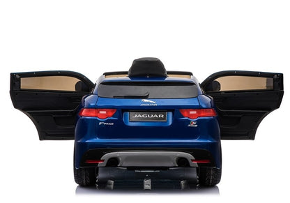 Children's vehicle Jaguar F- Pace Blue painted EVA tires Leather seat 2x45W vehicle