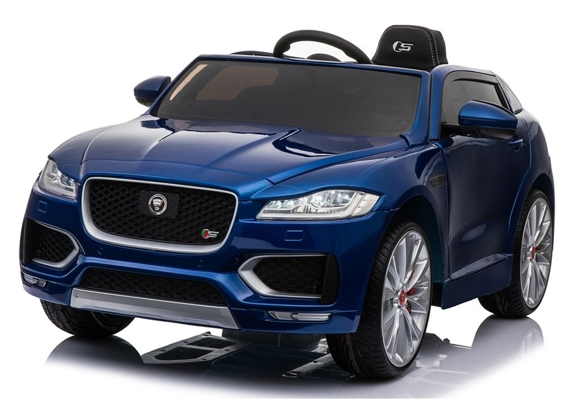 Children's vehicle Jaguar F- Pace Blue painted EVA tires Leather seat 2x45W vehicle