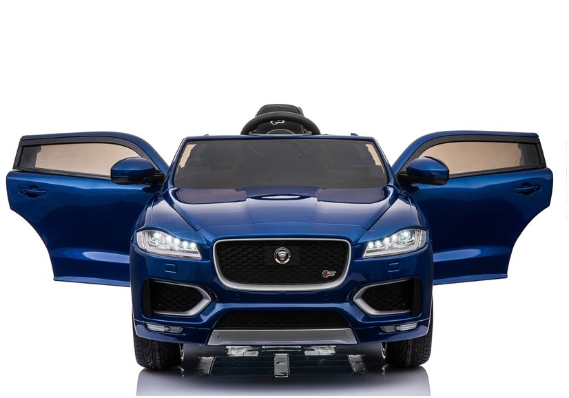 Children's vehicle Jaguar F- Pace Blue painted EVA tires Leather seat 2x45W vehicle