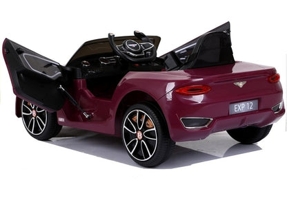 Children's vehicle Bentley Red painted leather seat EVA tires car