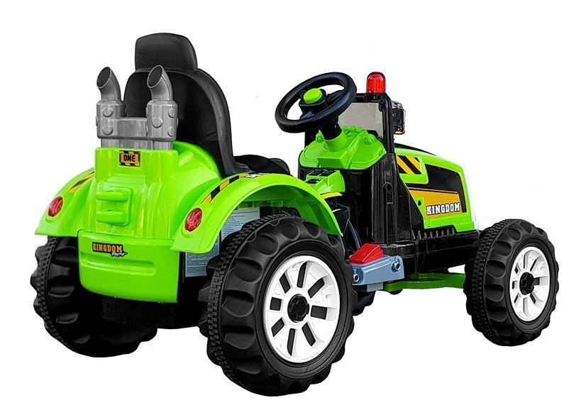 Elektrische Fahrt auf Traktor Kingdom Grün