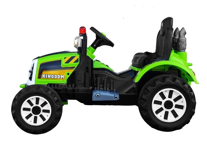 Elektrische Fahrt auf Traktor Kingdom Grün